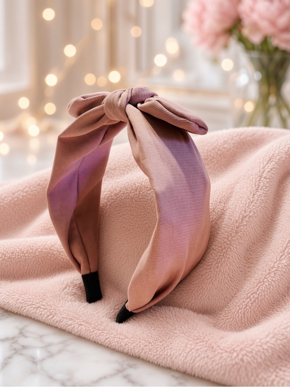 Pink Knotted Headband in Blush Pink New Boutique